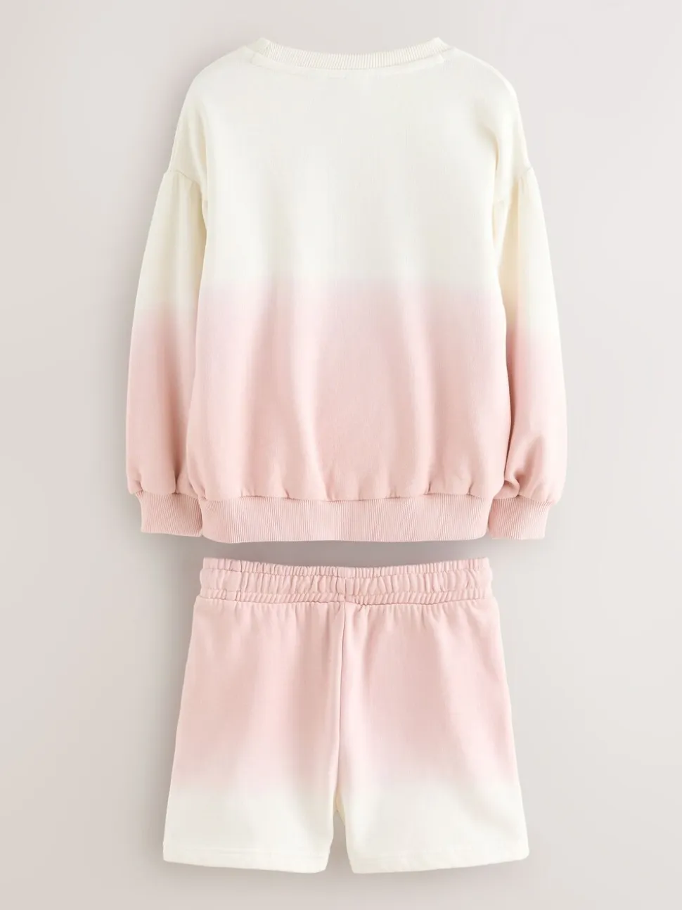 Baker by Ted Baker Pink/Lilac 2 Piece Ombre Sweatshirt & Shorts Set