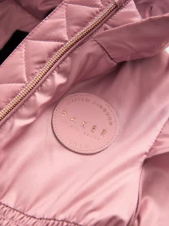 Baker by Ted Baker roze regenbestendige lichtgewicht regenjas met geschulpte rand