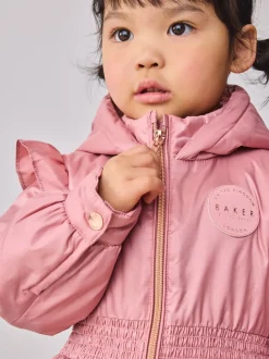 Baker by Ted Baker roze regenbestendige lichtgewicht regenjas met geschulpte rand