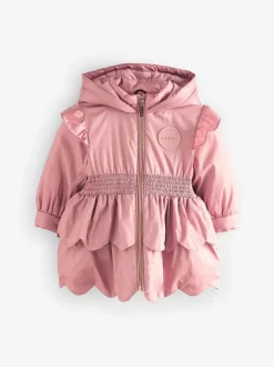 Baker by Ted Baker roze regenbestendige lichtgewicht regenjas met geschulpte rand