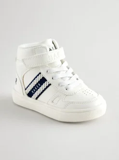 Baker by Ted Baker witte hoge jongenssneakers met geweven merkband