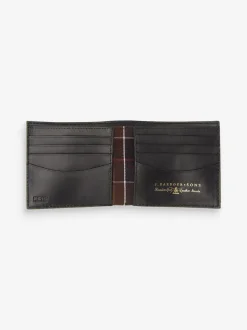 Barbour® Grain leren bifold portemonnee