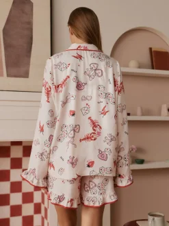 Bath & Body Works Be Mine Love Long Sleeve Shorts Set