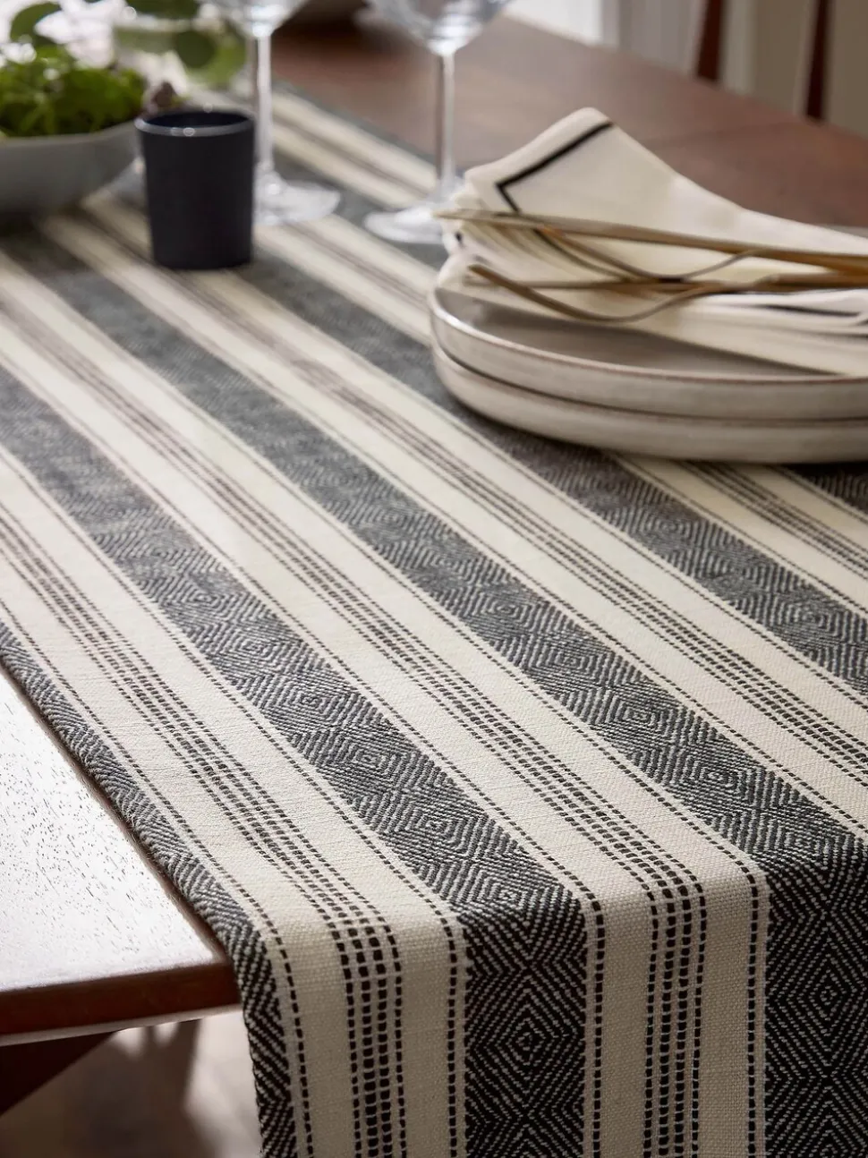 Bedeck of Belfast Saja Stripe 100% Cotton Table Runner