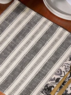 Bedeck of Belfast Set of 2 Saja Stripe 100% Cotton Placemats