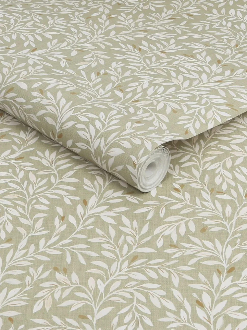 Behang met patroon van kleine blaadjes 10m