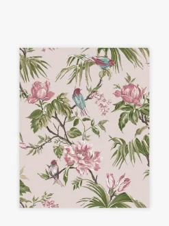 Behang met vogels en bloemen