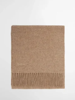 Beige - Barbour® geweven sjaal van lamswol