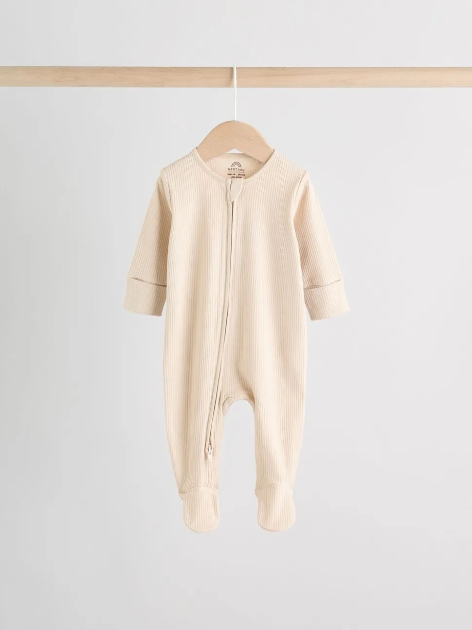 Beige - Verpakking van 3 babypyjama's met tweewegrits (0-2jr)