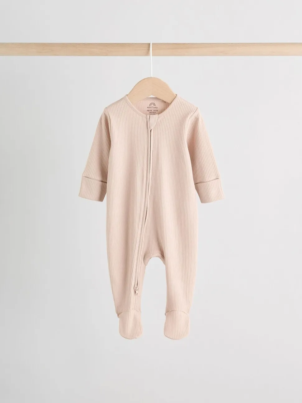 Beige - Verpakking van 3 babypyjama's met tweewegrits (0-2jr)