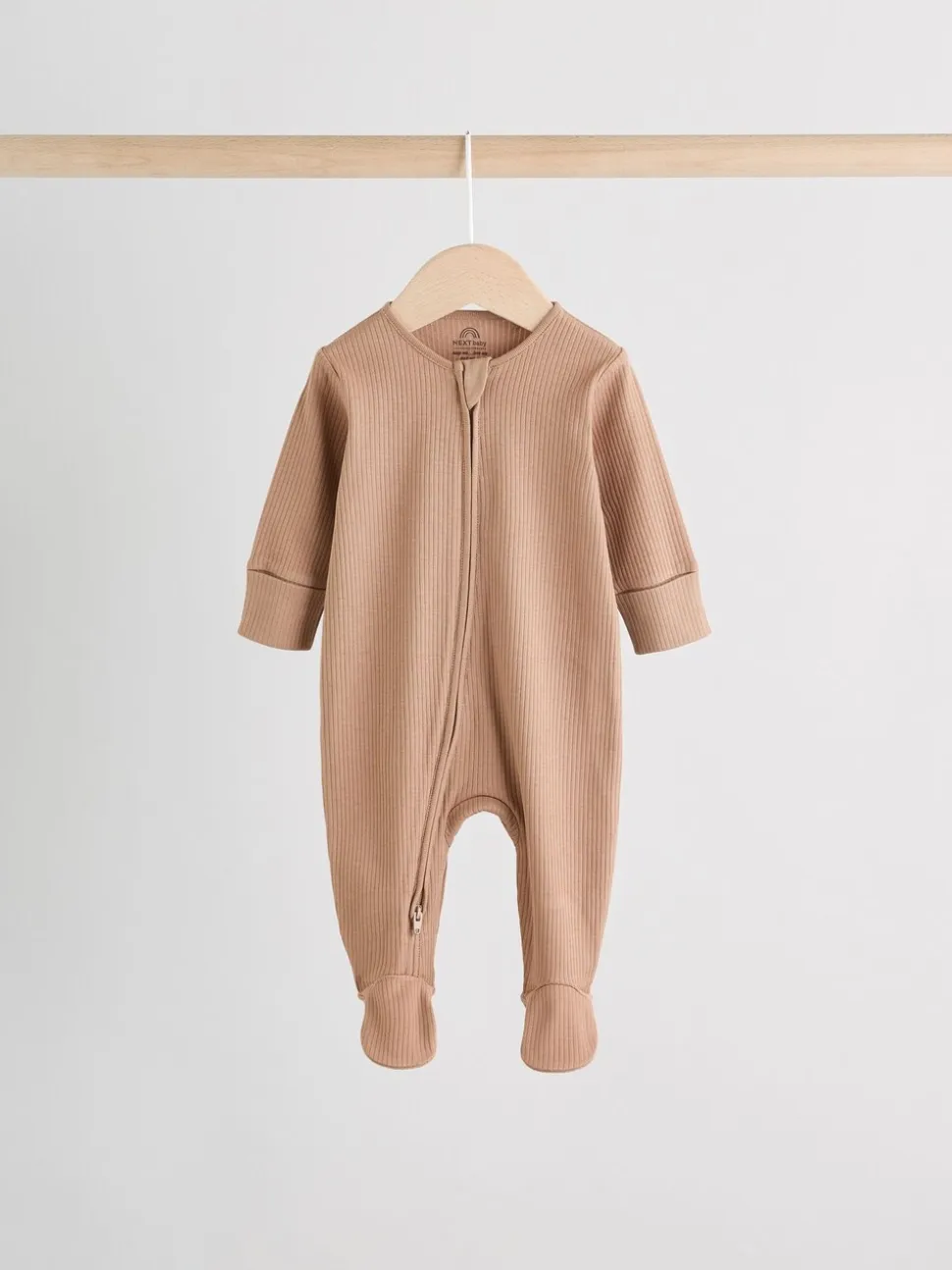 Beige - Verpakking van 3 babypyjama's met tweewegrits (0-2jr)