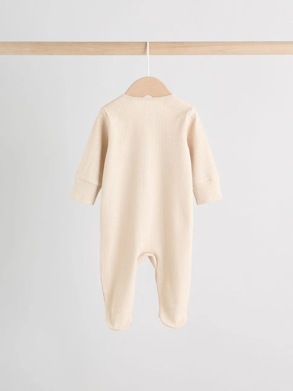 Beige - Verpakking van 3 babypyjama's met tweewegrits (0-2jr)