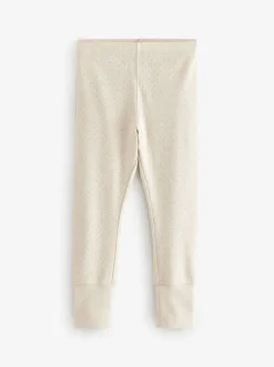 Beigebruin/wit - Thermische leggings (2-16jaar)