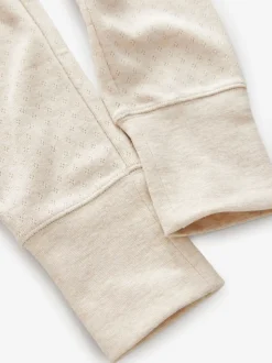 Beigebruin/wit - Thermische leggings (2-16jaar)