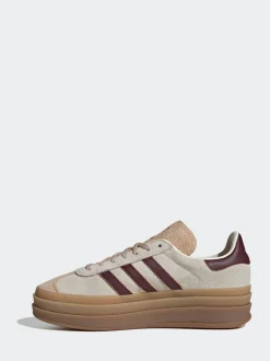 Beige/rood - adidas Originals Gazelle Bold W Trainers