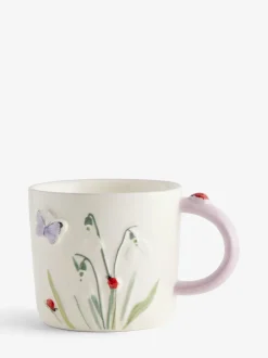 Beker met bloemen en wilde dieren