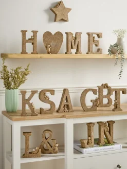 Bertie the Bear monogram ornamenten