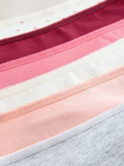 Bessenkleur/roze - Set van 7 slips met hoog katoengehalte