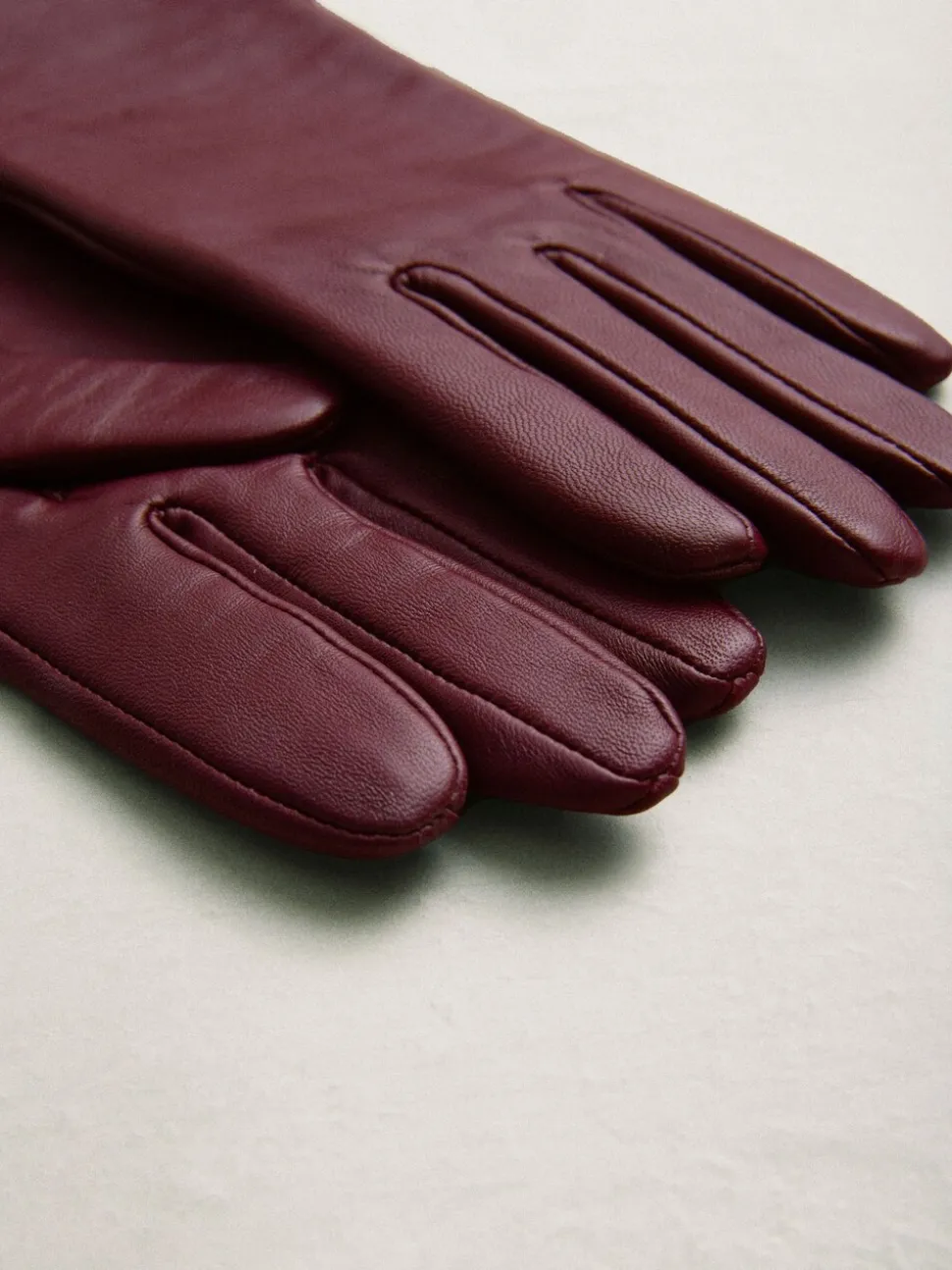 Bessenrood - Leren handschoenen
