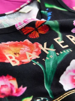 Bessenrood/zwart - Baker by Ted Baker set van 3 crop tops