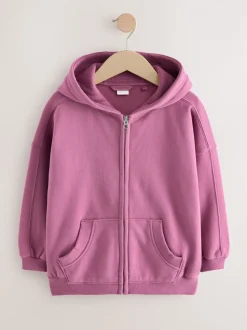Bessenroze - Hoodie met doorlopende rits (3-16 jr)