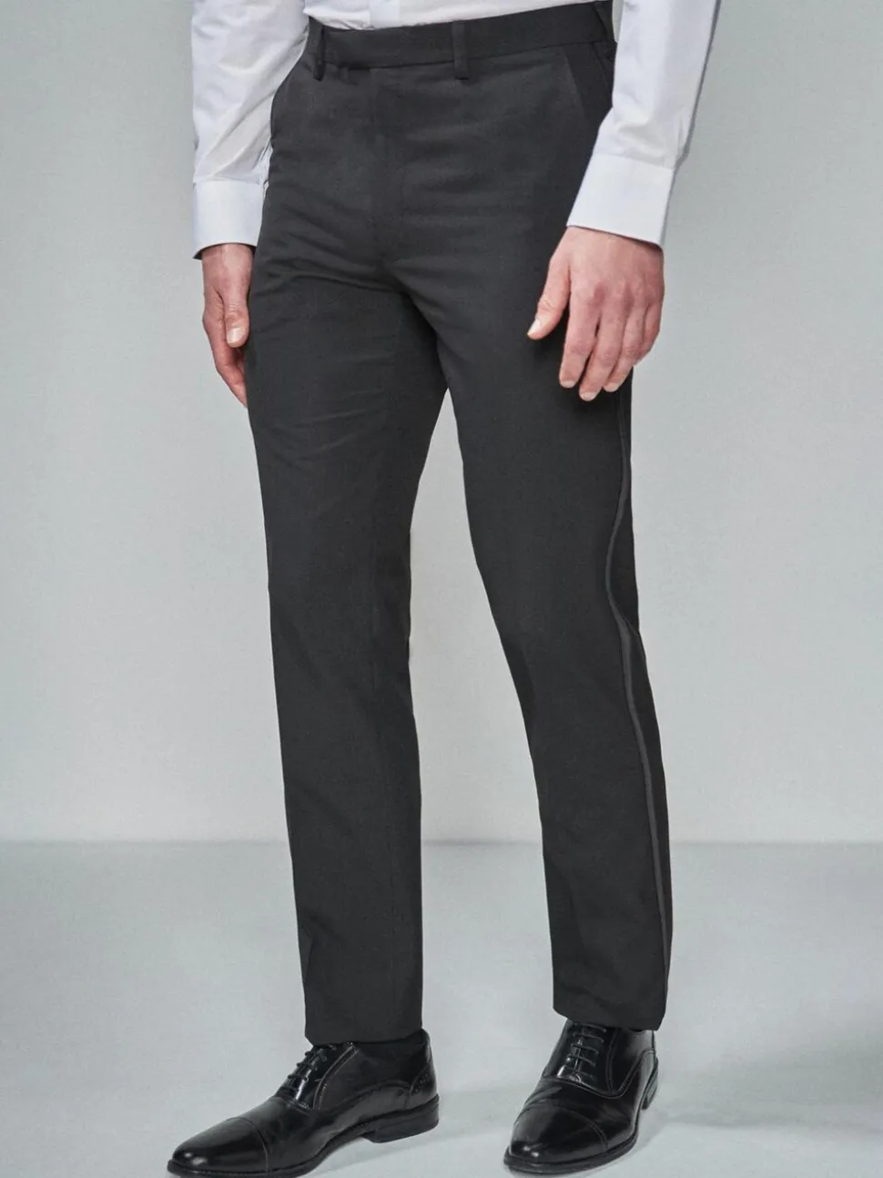 Biesdetail - Normale Pasvorm - Pantalon in smokingstijl