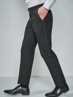 Biesdetail - Normale Pasvorm - Pantalon in smokingstijl