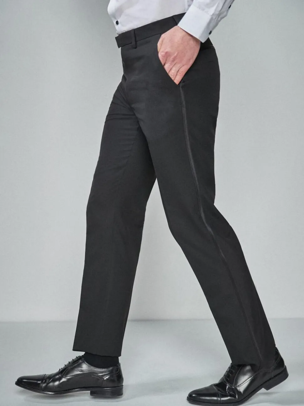 Biesdetail - Normale Pasvorm - Pantalon in smokingstijl