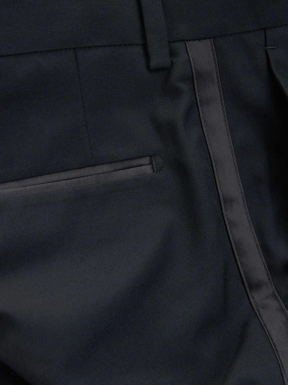 Biesdetail - Normale Pasvorm - Pantalon in smokingstijl