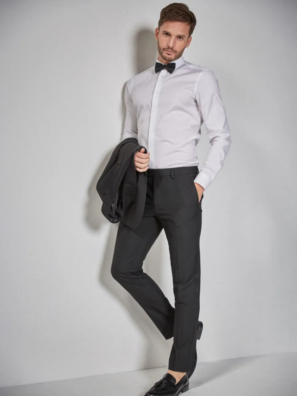 Biesdetail - Strakke Pasvorm - Pantalon in smokingstijl