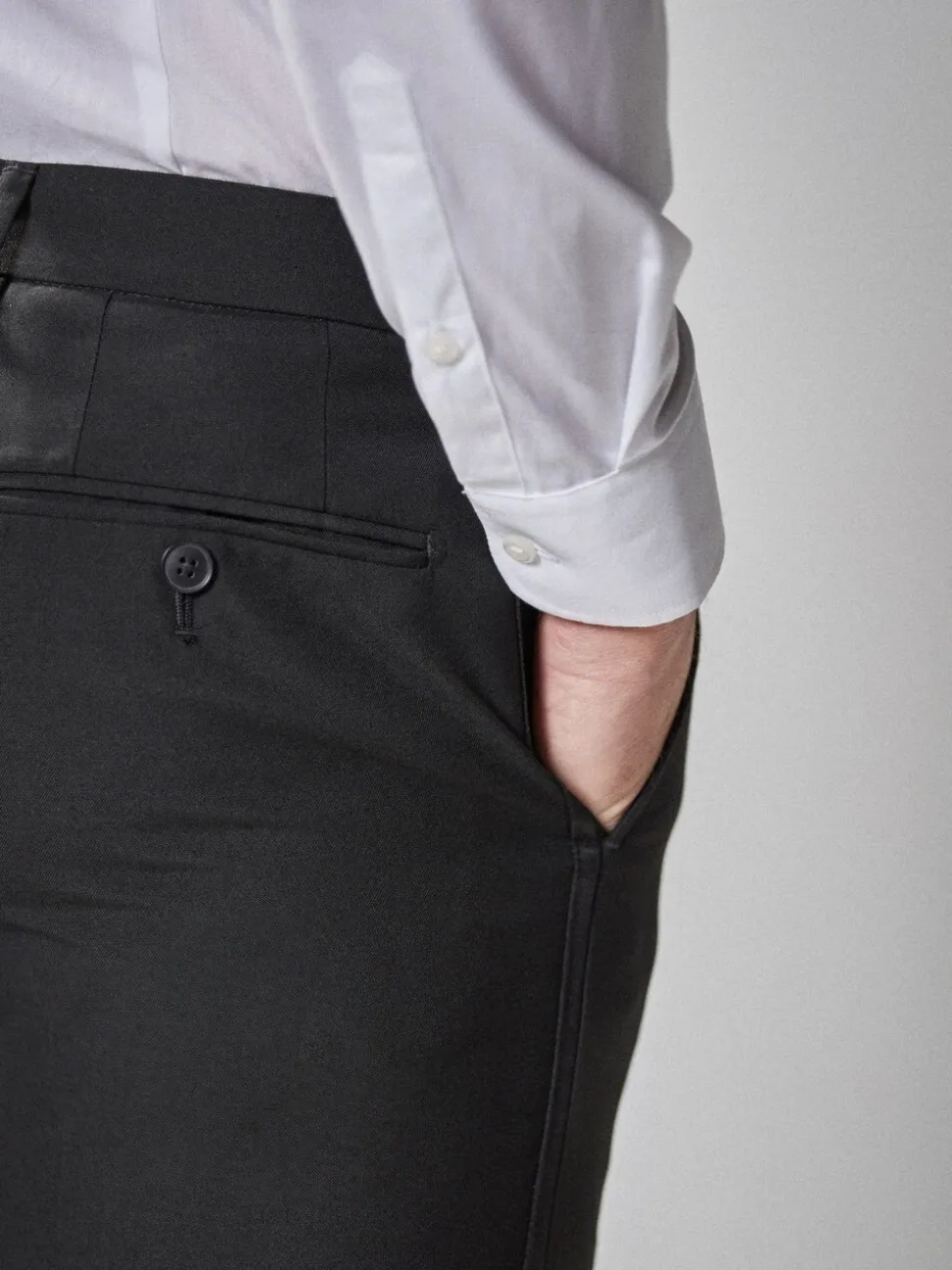 Biesdetail - Strakke Pasvorm - Pantalon in smokingstijl