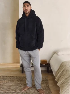 Black Chamonix Pattern - Pullover hoodie van borg