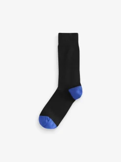Black Heel Toe - Verpakking van 7 - Herensokken met hoog katoengehalte