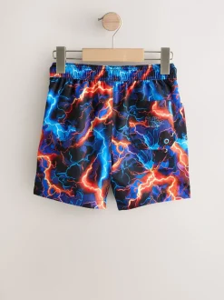 Black Lightening Bolt - Zwembroek met print (3-16jr)