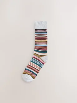 Black Striped - Verpakking van 7 - Herensokken met hoog katoengehalte