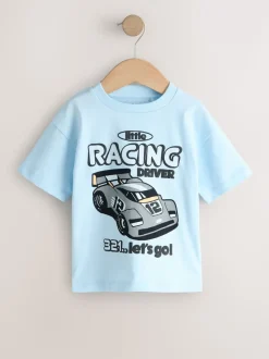 Black/Grey Race Car - Short Sleeve Graphic T-Shirts 3 Pack (3mths-7yrs)