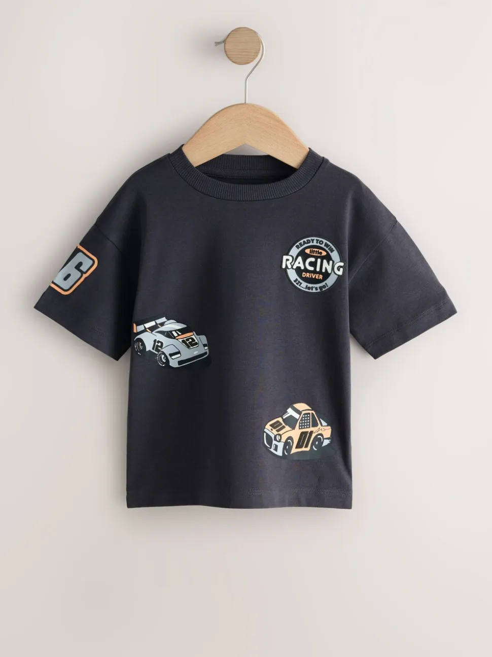 Black/Grey Race Car - Short Sleeve Graphic T-Shirts 3 Pack (3mths-7yrs)