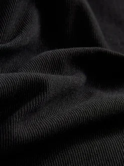 Black/Rinse Blue - Jersey denim broek met wijde pijpen 2 set