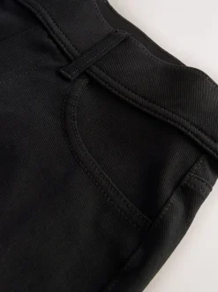 Black/Rinse Blue - Jersey denim broek met wijde pijpen 2 set