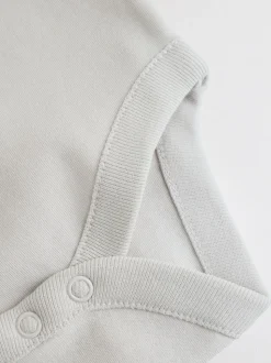 Blauw - 5 Babyrompertjes met korte mouwen