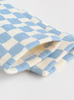 Blauw - 2 Doorgestikte babypyjama's