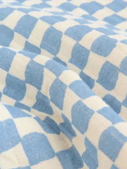 Blauw - 2 Doorgestikte babypyjama's