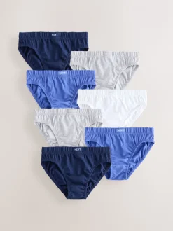 Blauw - 100% katoenen slip verpakking van 7 (1,5 - 16 jr)