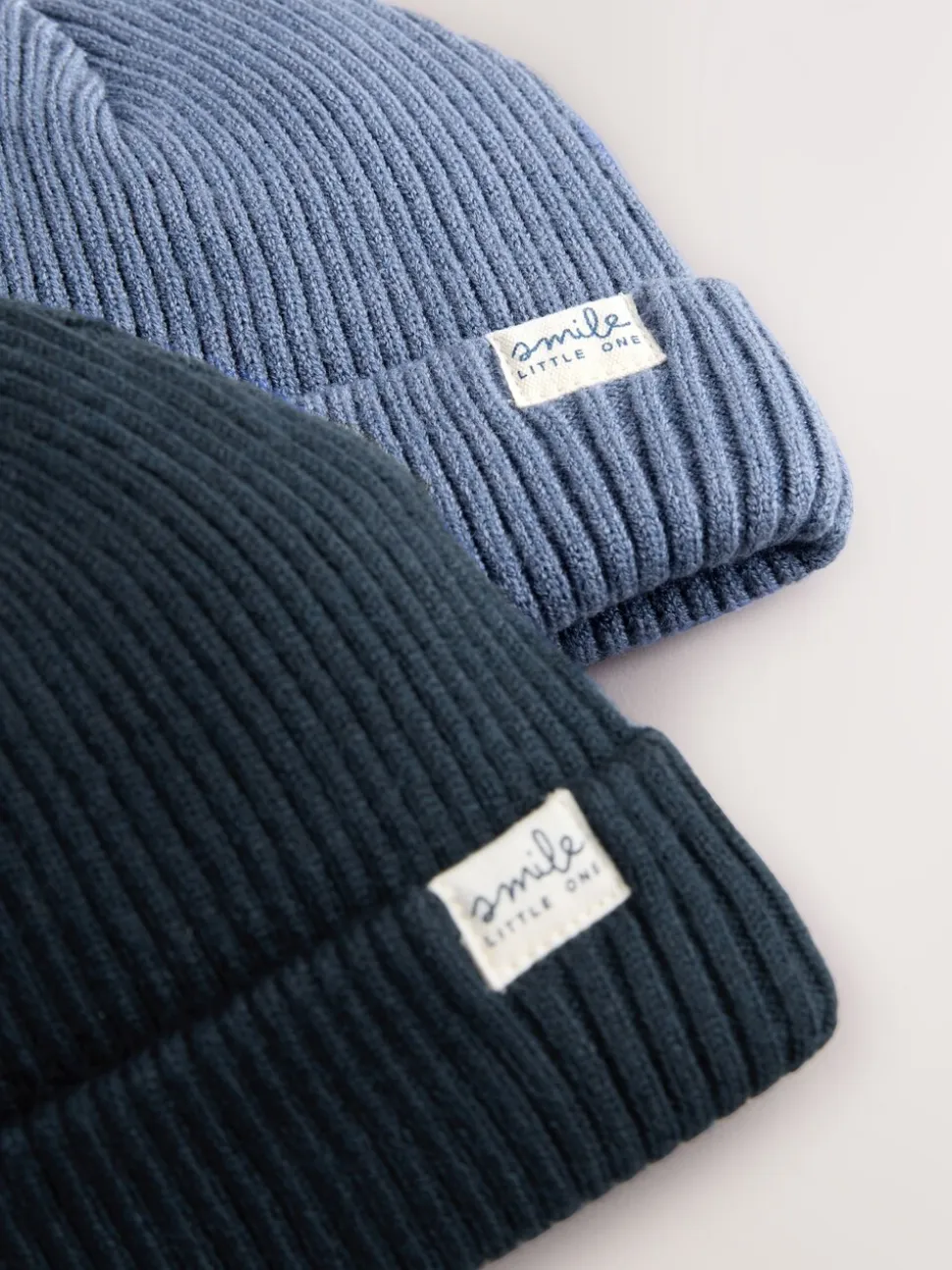 Blauw - 2 Pack Baby Beanie Mutsen (0mnd -2jr)