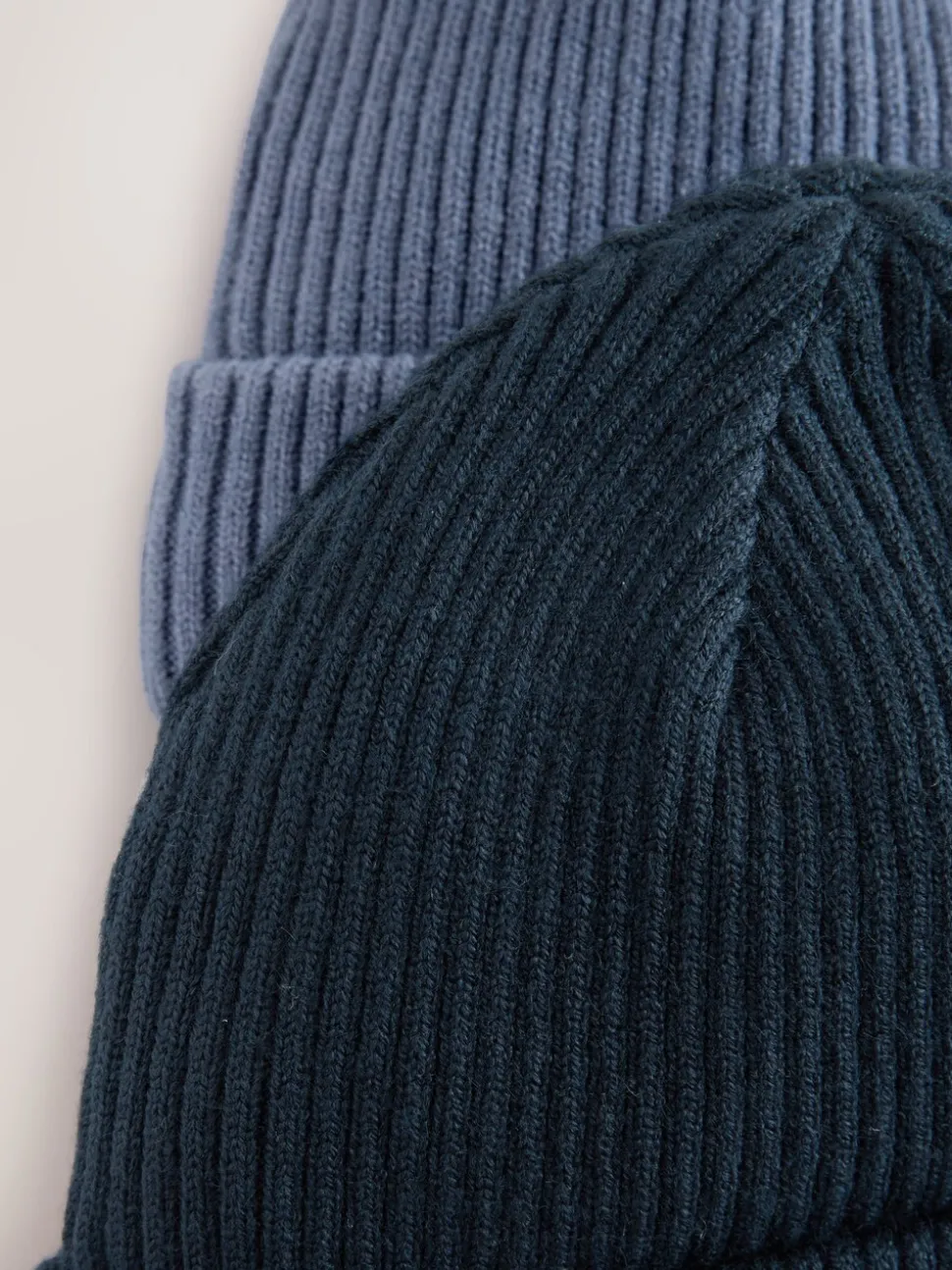 Blauw - 2 Pack Baby Beanie Mutsen (0mnd -2jr)