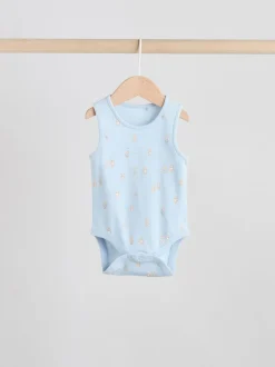Blauw - 5 Pack Baby Bear Bodysuits