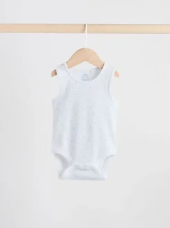 Blauw - 5 Pack Baby Bear Bodysuits