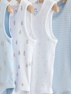 Blauw - 5 Pack Baby Bear Bodysuits