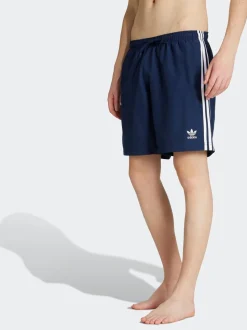 Blauw - adidas Adicolor 3-Strepen 8-Inch Zwembroek