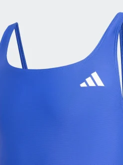 Blauw - adidas Badpak met V-rug voor kinderen